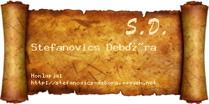 Stefanovics Debóra névjegykártya